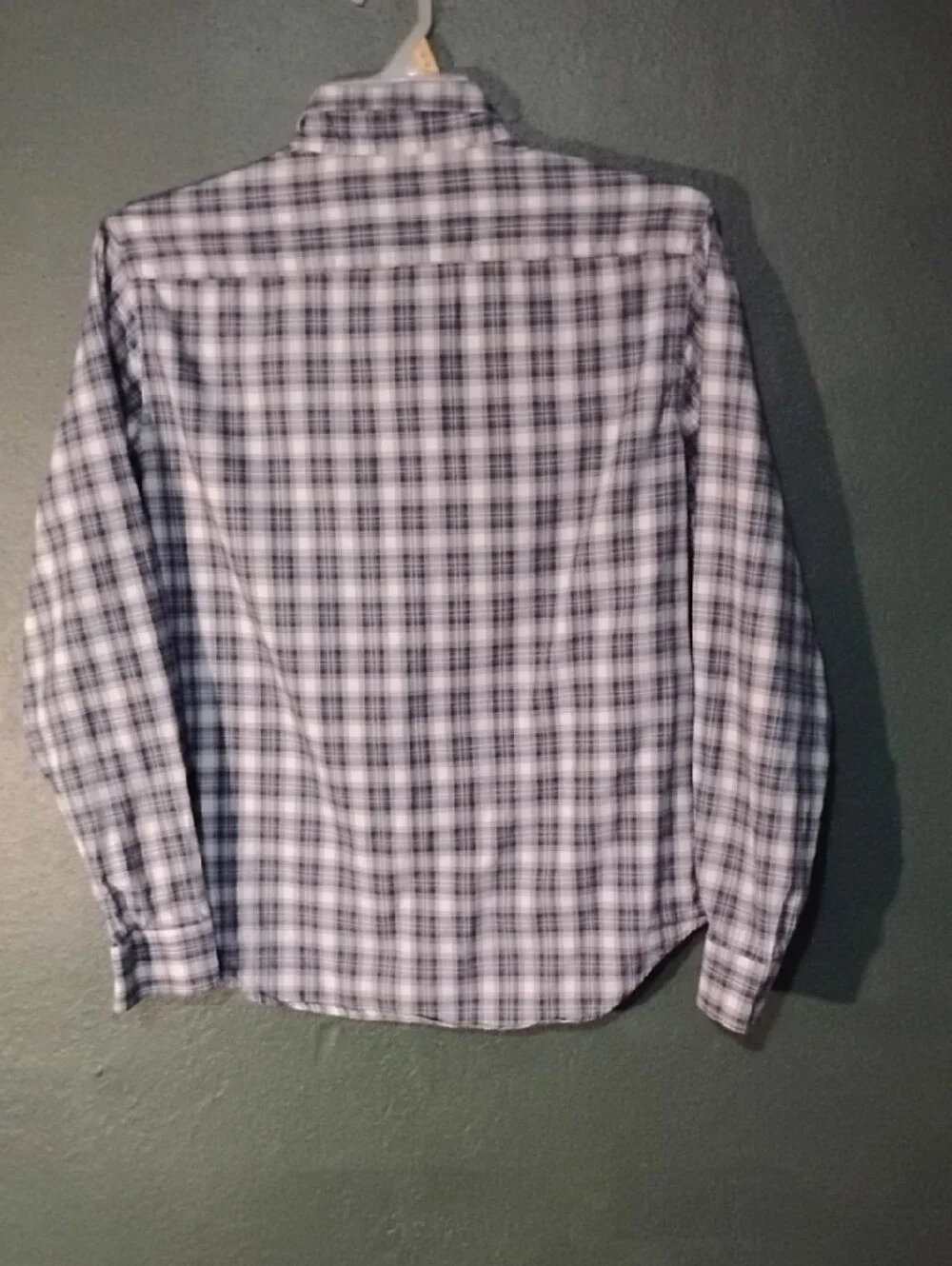 Banana Republic Men's Plaid Button-Down Shirt - Blue and Gray